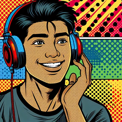 Person with headphones